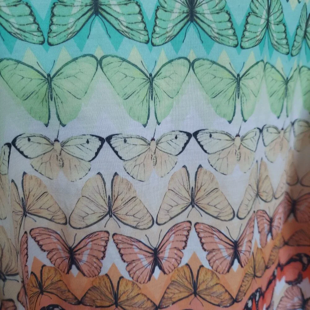 Adidas Originals x The Farm Company Butterfly Print Crop Tank Top - Size M - Picture 5 of 5